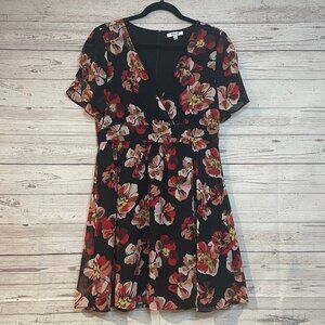 Madewell Black Floral Dress